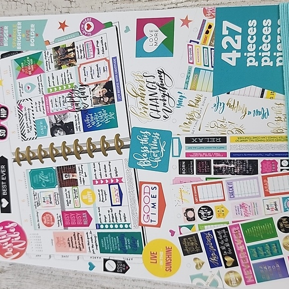 The Happy Planner Quotes 30 sticker sheets 427 stickers fits Classic Planner NEW - Picture 5 of 7